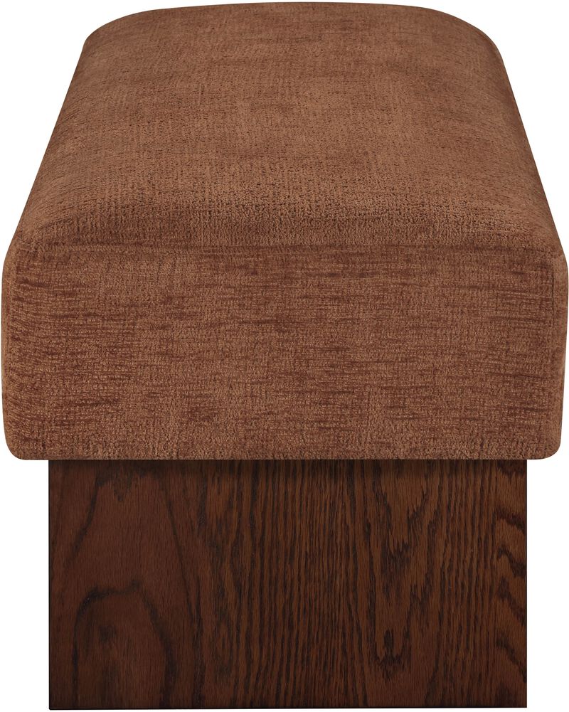 Meridian Furniture Alora Cognac Fabric Bench