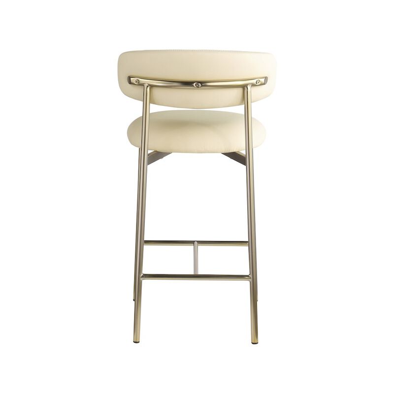 Meridian Furniture Lupita Vegan Leather Counter Stool, Set of 2