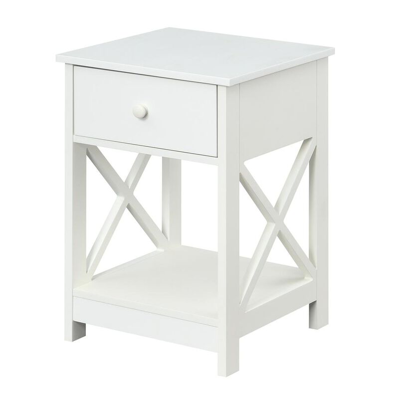 Convenience Concepts Oxford 1 Drawer End Table White