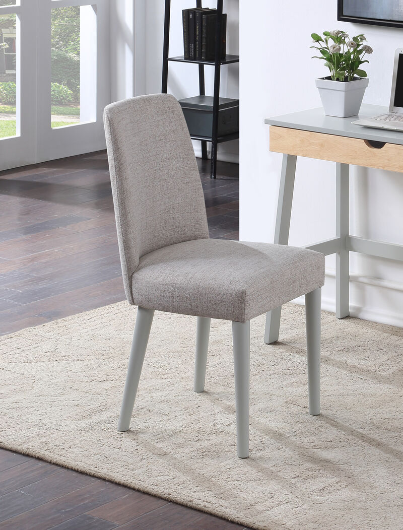 Fabric Upholstered Parsons Chair with Solid Wood Legs for Dining Room
