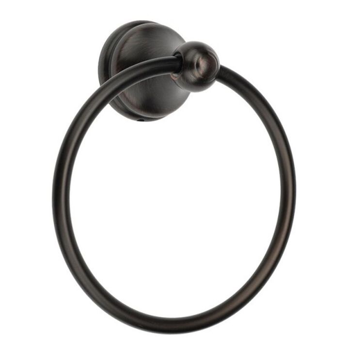Dynasty Hardware  Brentwood 6.5 in. Diameter Towel Ring Oil Rubbed Bronze