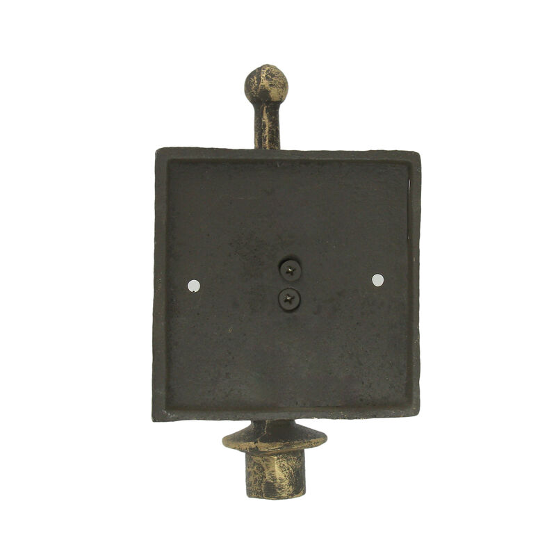 Set of 2 Cast Iron Antique Bronze Finish Torchbearer Wall Sconce Candle Holders image number 2