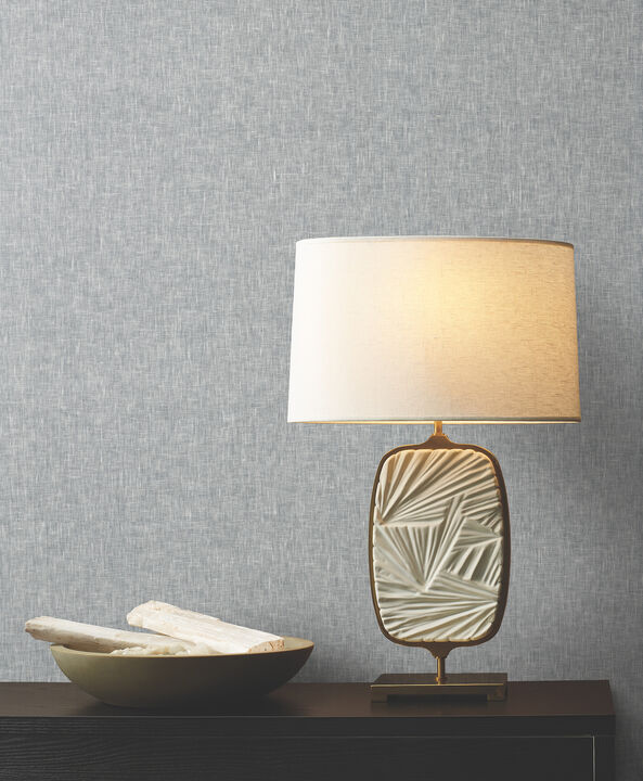 Sheer Linen Blue Wallpaper