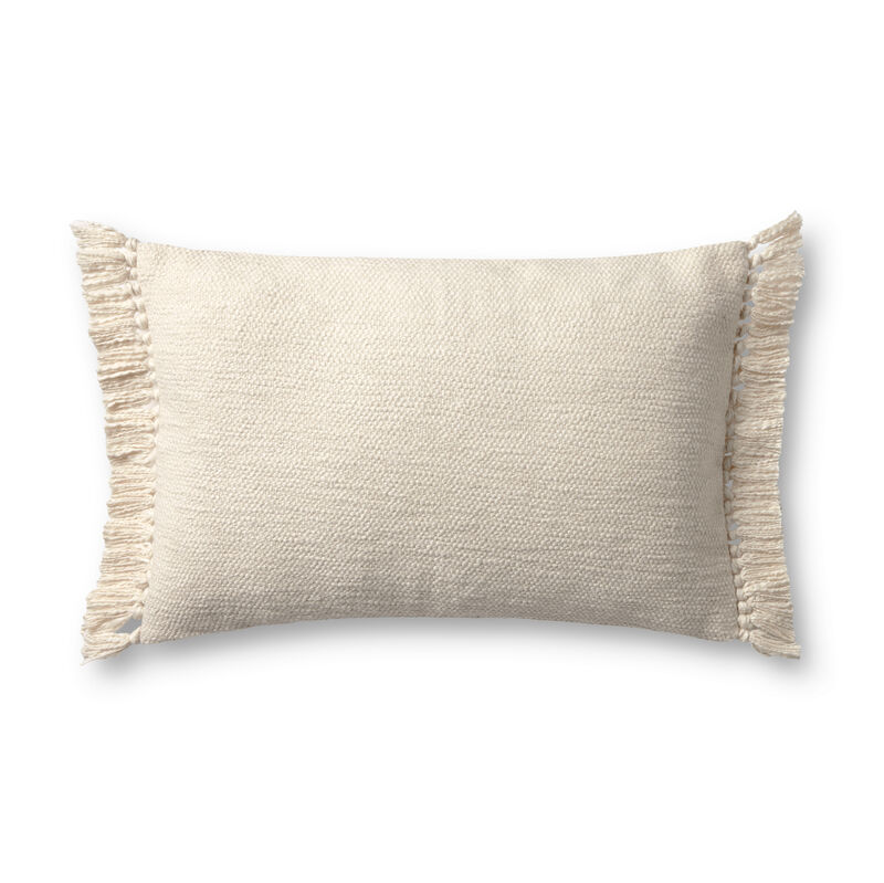 Jett PMH0063 Ivory 13''x21'' Down Pillow by Magnolia Home by Joanna Gaines x Loloi