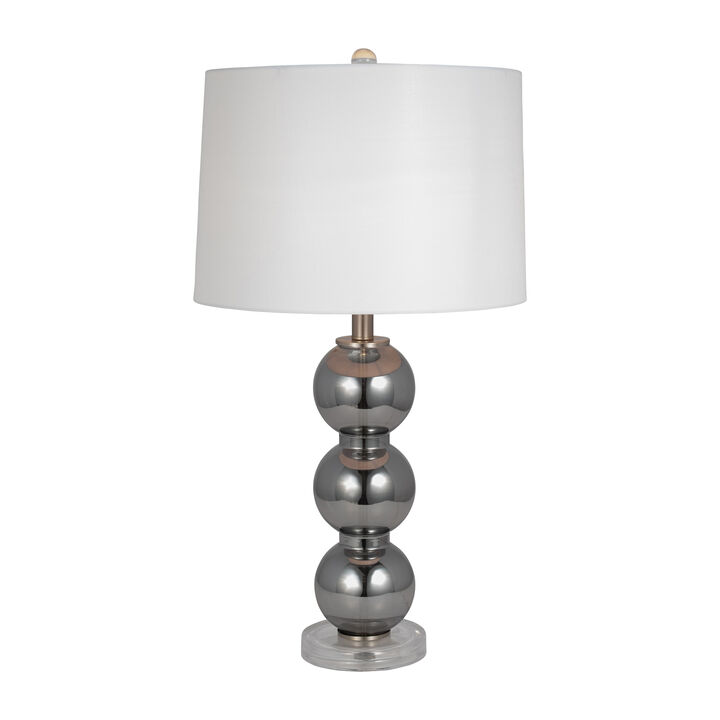 Glass 28" Orbs Table Lamp, Smoke