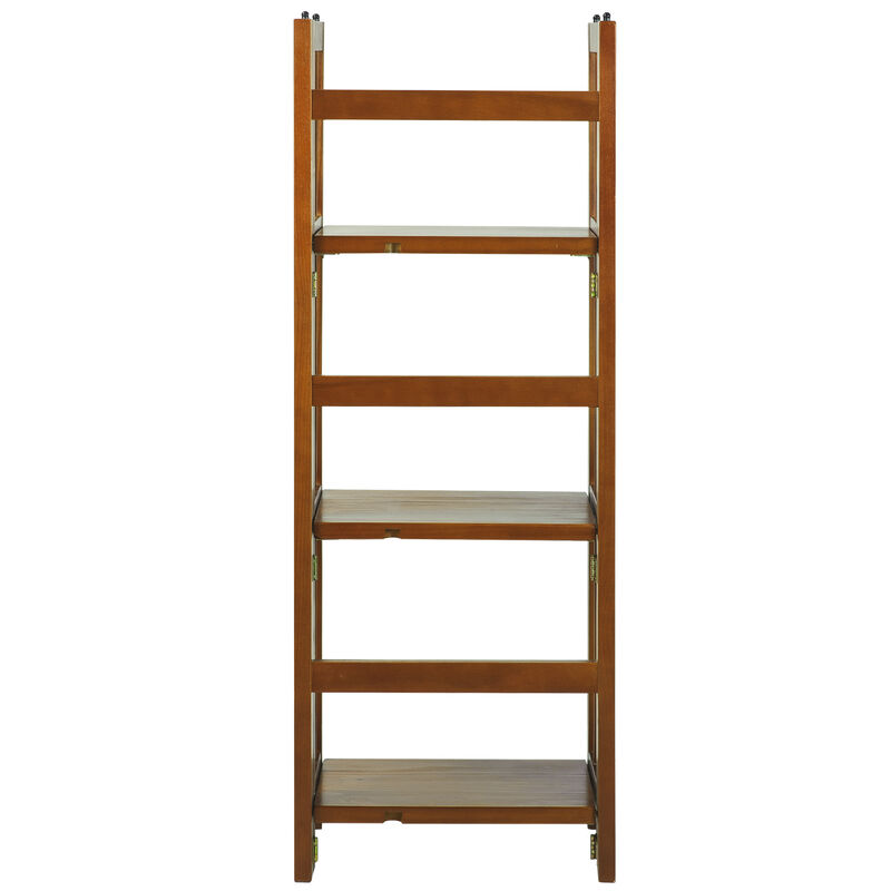 Casual Home 3-Shelf Folding Bookcase (14" Wide)-Honey Oak