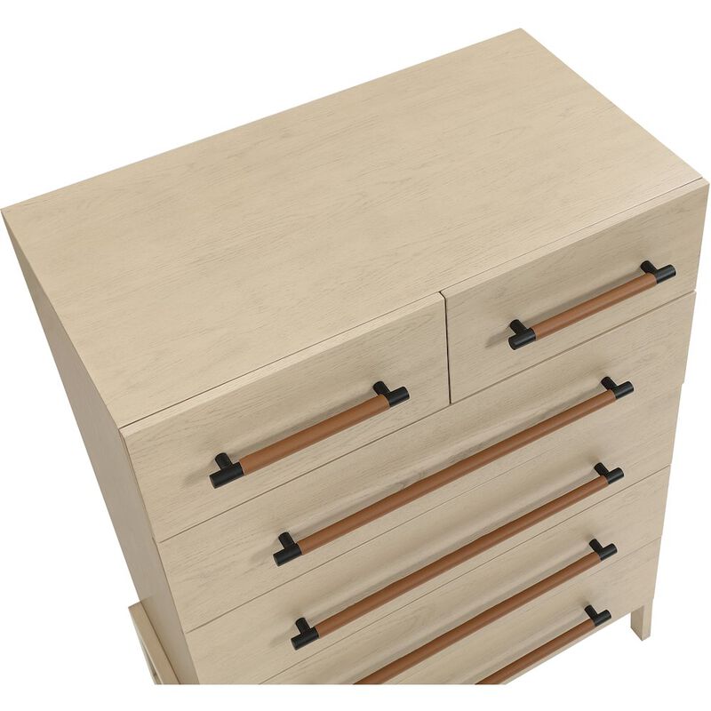 Meridian Furniture Kaya Natural Vegan Leather Chest