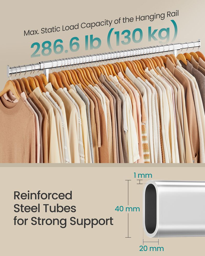 Heavy Duty Clothing Rack Sturdy Metal Garment Rack Organizer image number 5