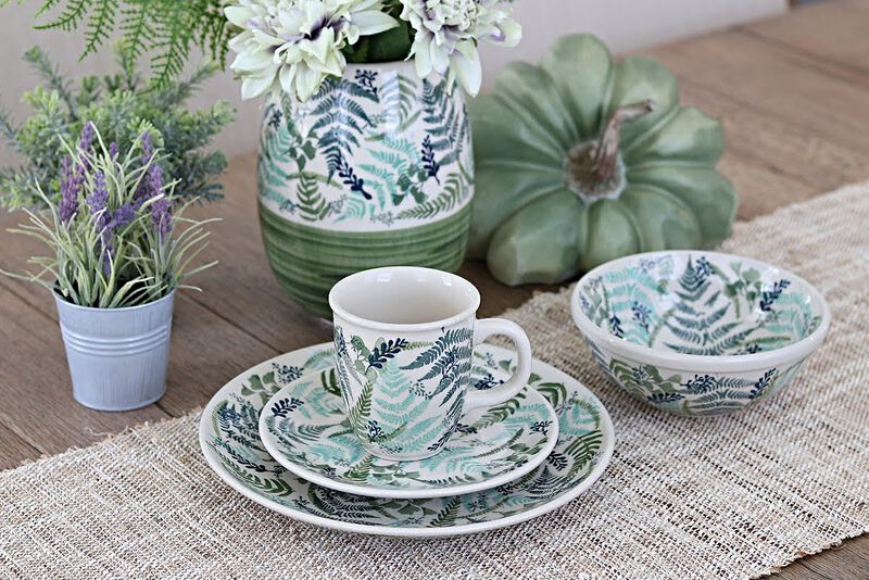 Blue Rose Polish Pottery Susanna Dessert Plate