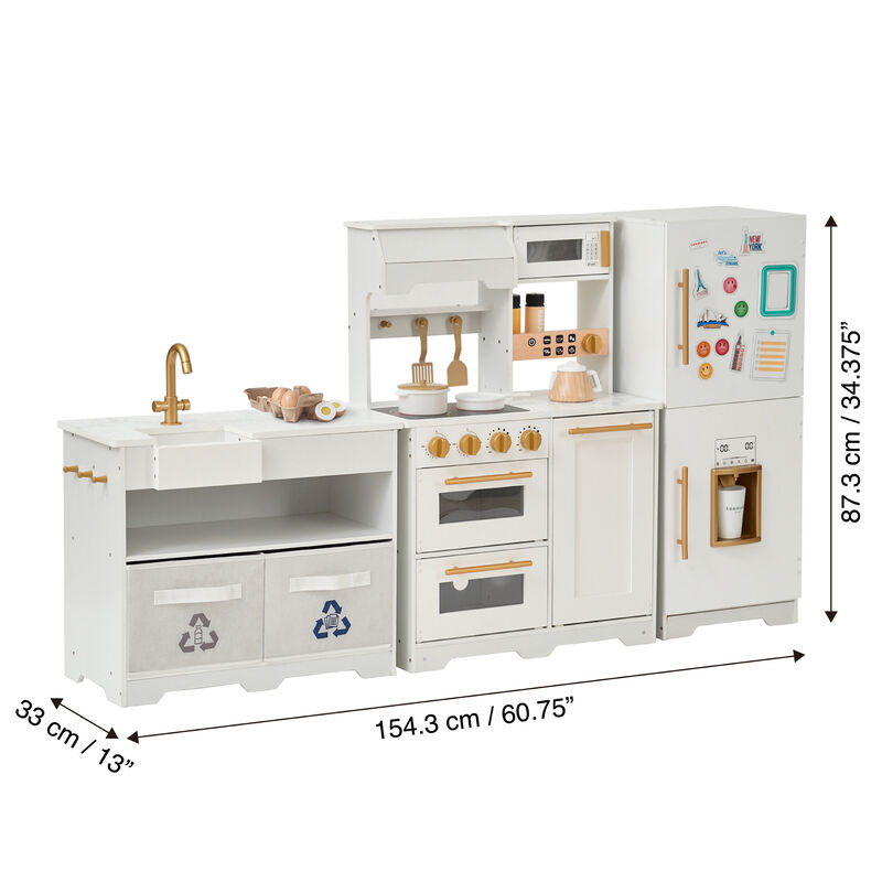 Little Chef Atlanta Modular Play Kitchen, White/Gold image number 6