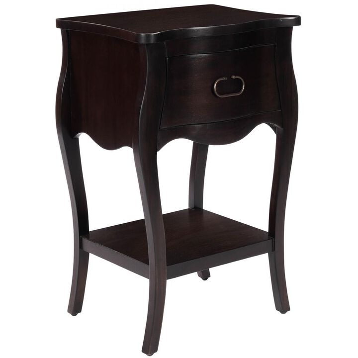 Butler Specialty Rochelle 1 Drawer Nightstand, Dark Brown