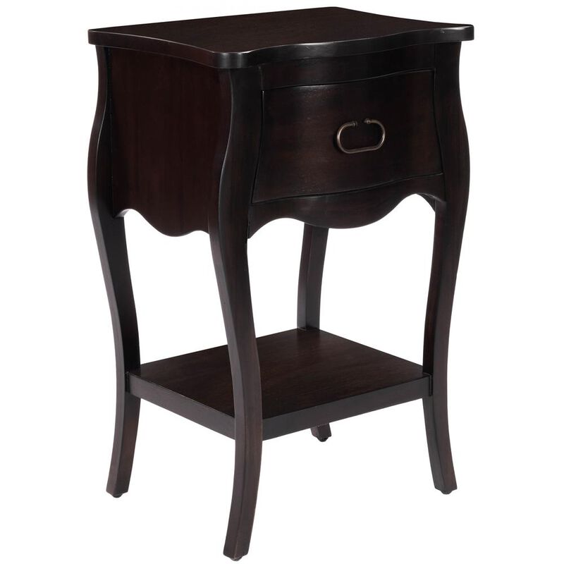 Butler Specialty Rochelle 1 Drawer Nightstand, Dark Brown