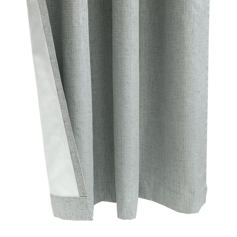 Thermaplus Denver Blackout Dual Header Contemporary and Classic Styles Curtain Panel for Any Window Silver