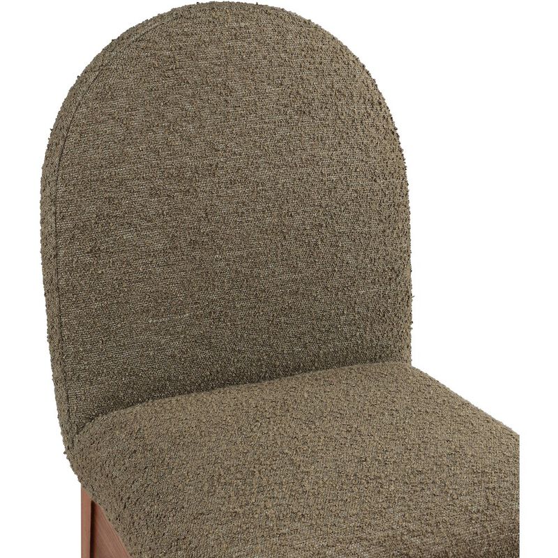 Meridian Furniture Waldorf Olive Boucle Fabric Dining Chair