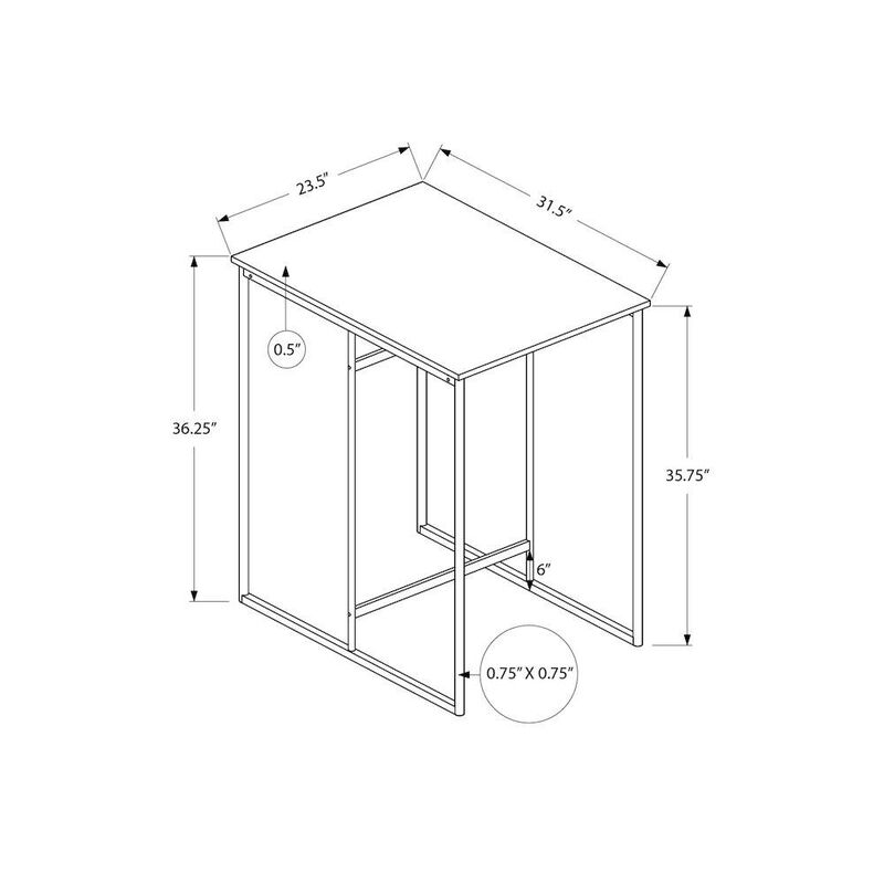 Dining Table, 32" Rectangular, Counter Height, Modern