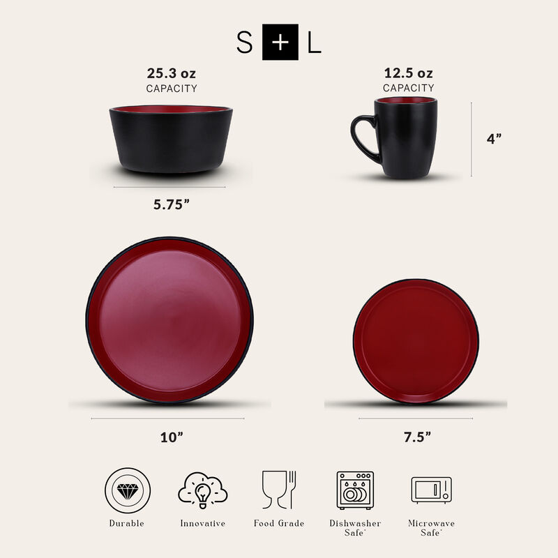 Stone Lain Albie Stoneware 16 Piece Dinnerware Set image number 6