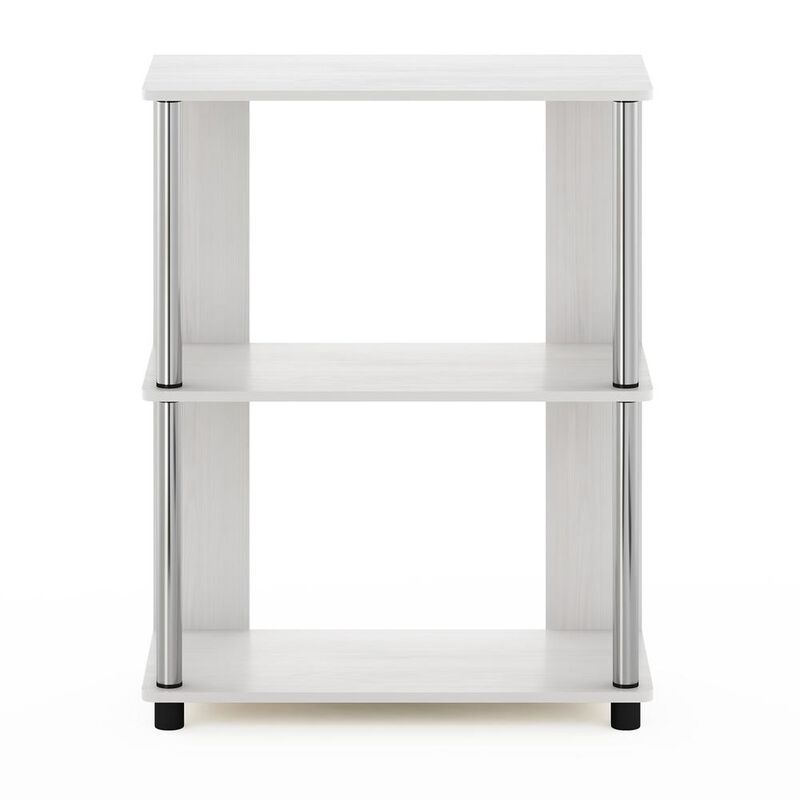 Furinno JAYA Simple Design Bookcase, White Oak/Chrome