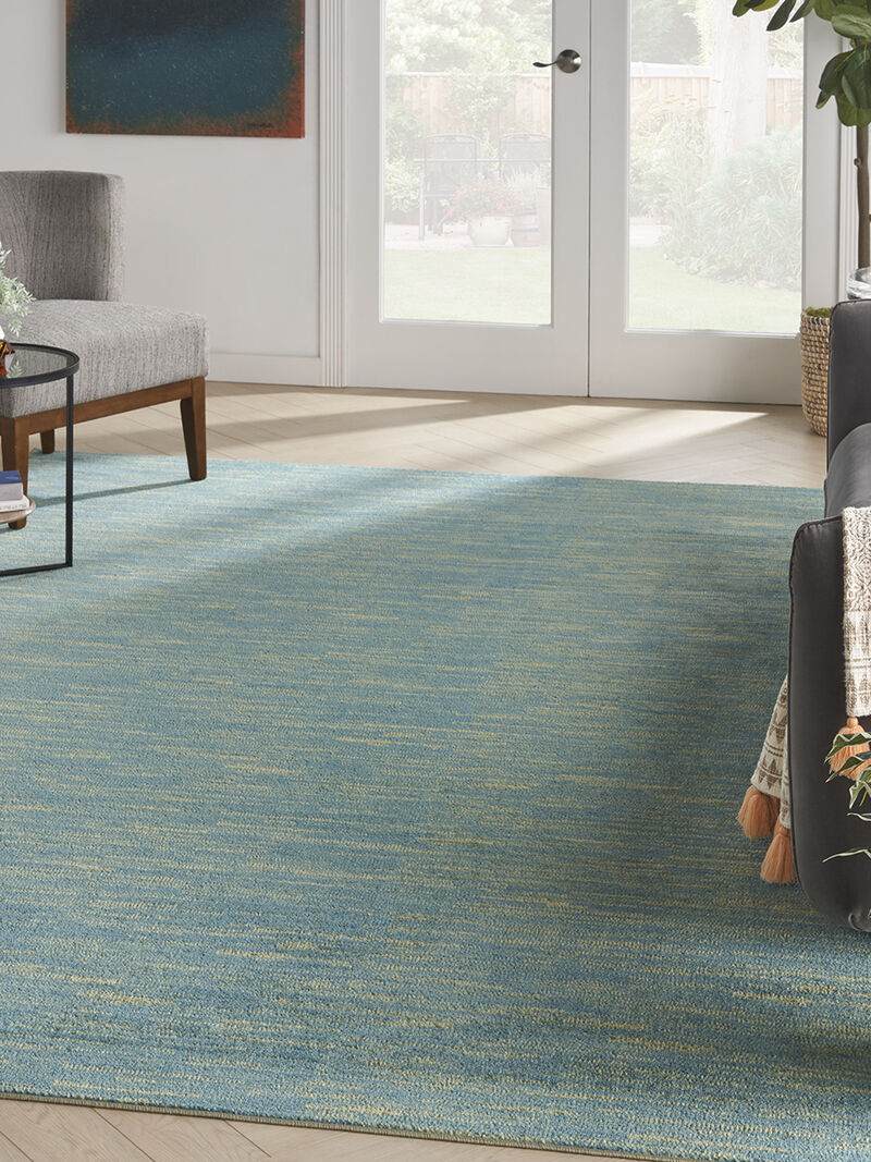 Nourison Essentials NRE01 Blue/Green 10' x 14' Rug