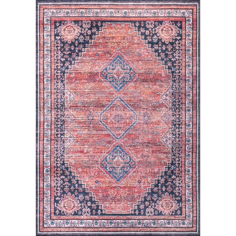 Dalyan Geometric Medallions Machine-Washable Area Rug