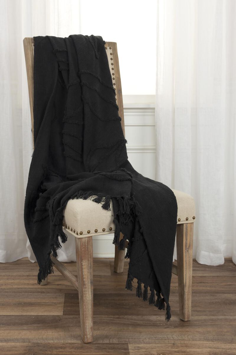 Black 50" x 60" Throw Blanket