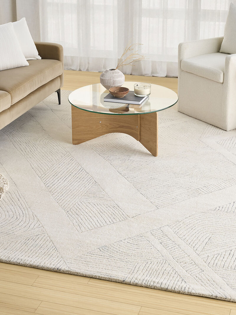 Pure Patterns PRN01 Ivory/Gray 8'6" x 11'6" Rug