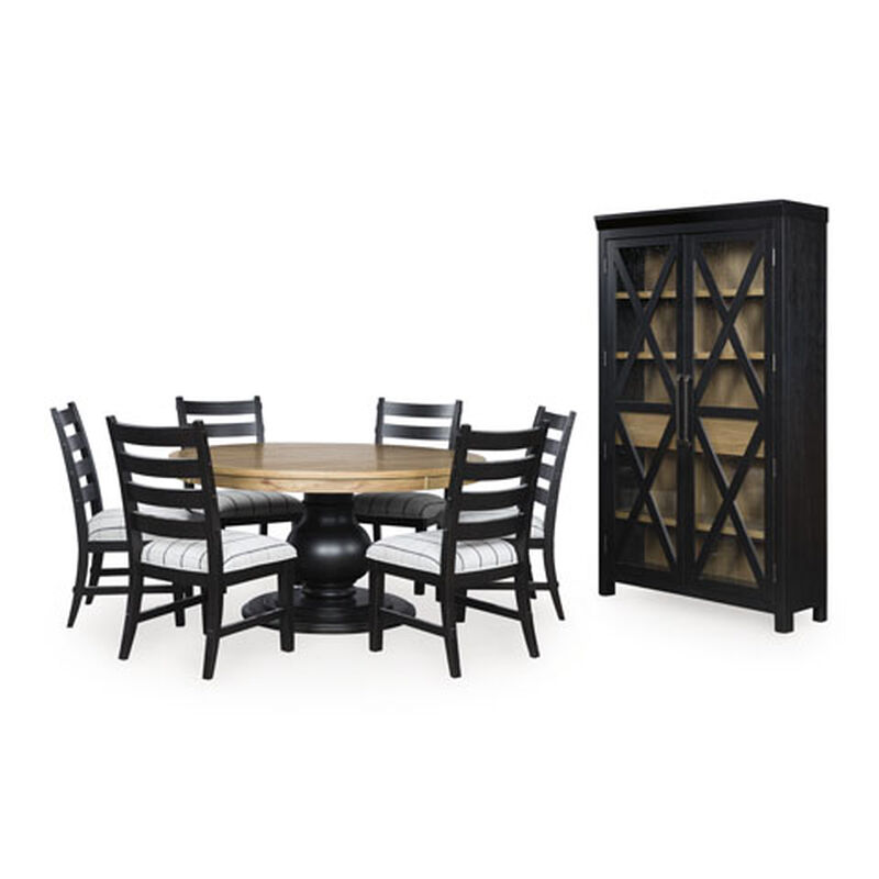 Ridgester 7-Piece Dining Set with Cabinet image number 0