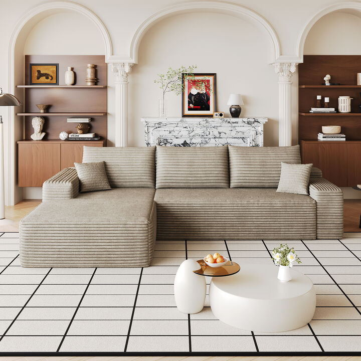 Taldis 107" Cloud Sectional Couch with L-Shape