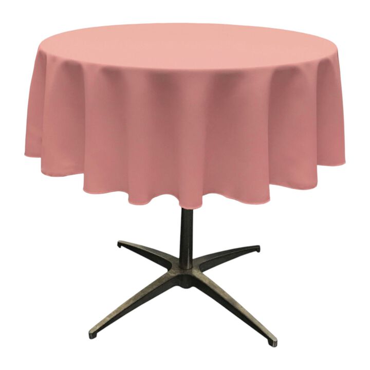 Polyester Poplin Round Tablecloth 51 Inch Dining Table Cover