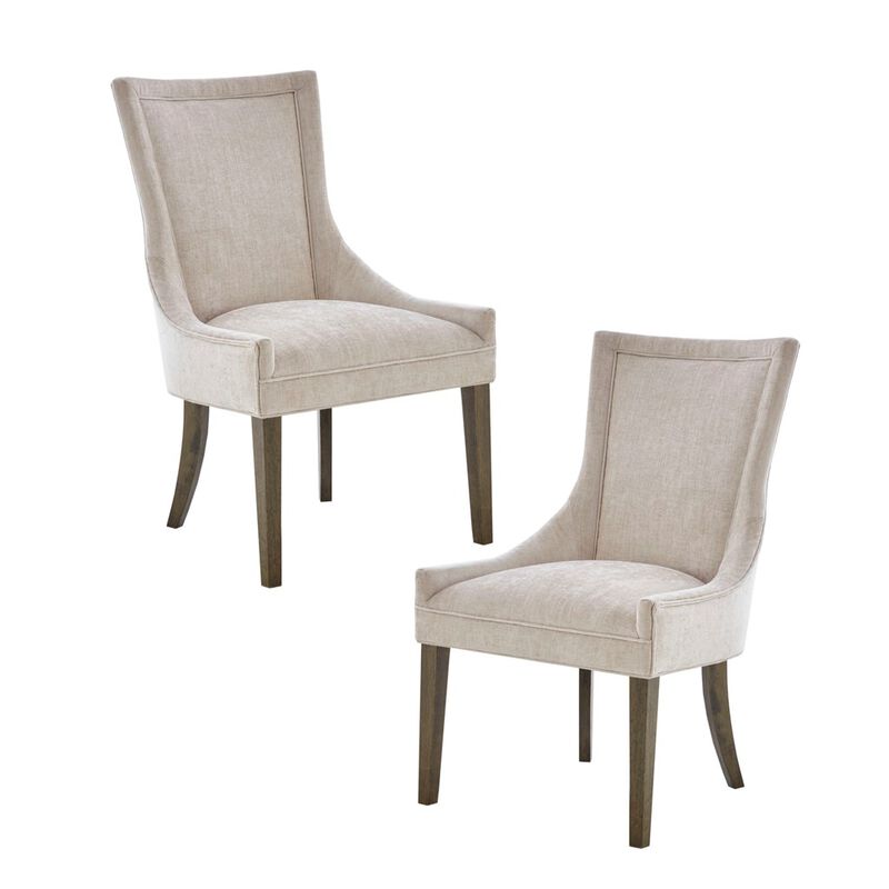 Gracie Mills Julienne Set of 2 Solid Wood High-Backed Dining Chairs