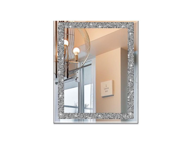 16"x20" Crystal Diamond Mirror &ndash; Glam Accent for Any Room