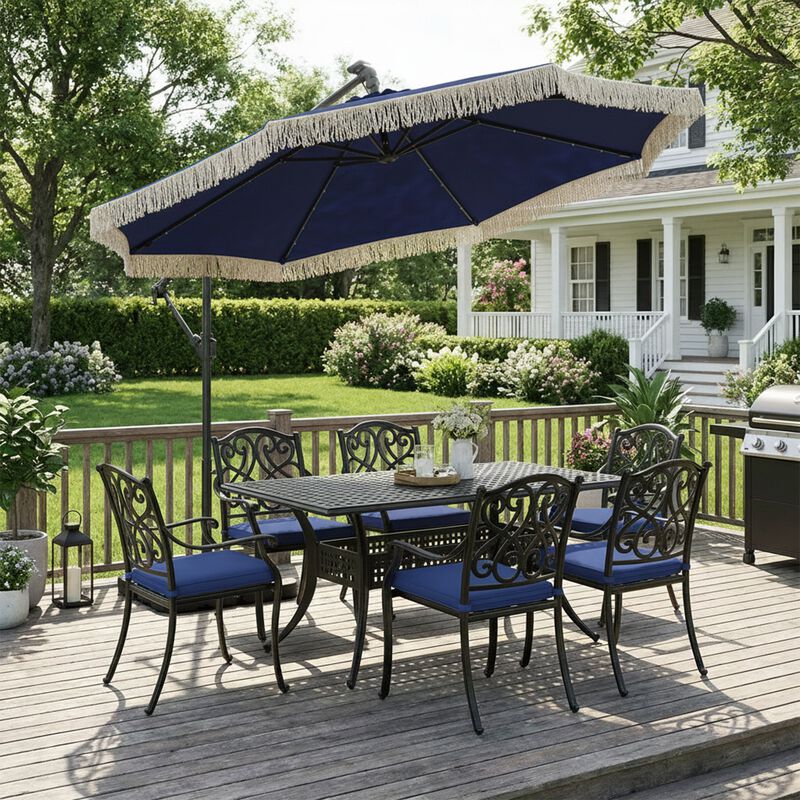 10ft hanging patio umbrella COBIZI 10ft Offset Hanging Market Patio Umbrella with Easy Tilt Adjust