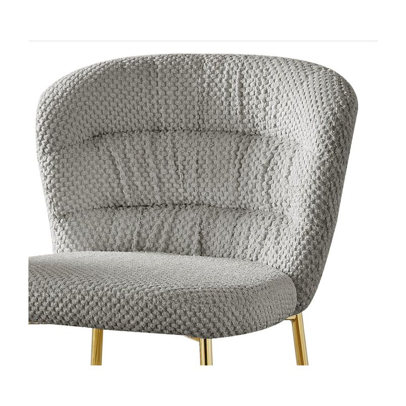 Best Quality Furniture Gray With Gold Base Counter-Height Chair, Set Of 2