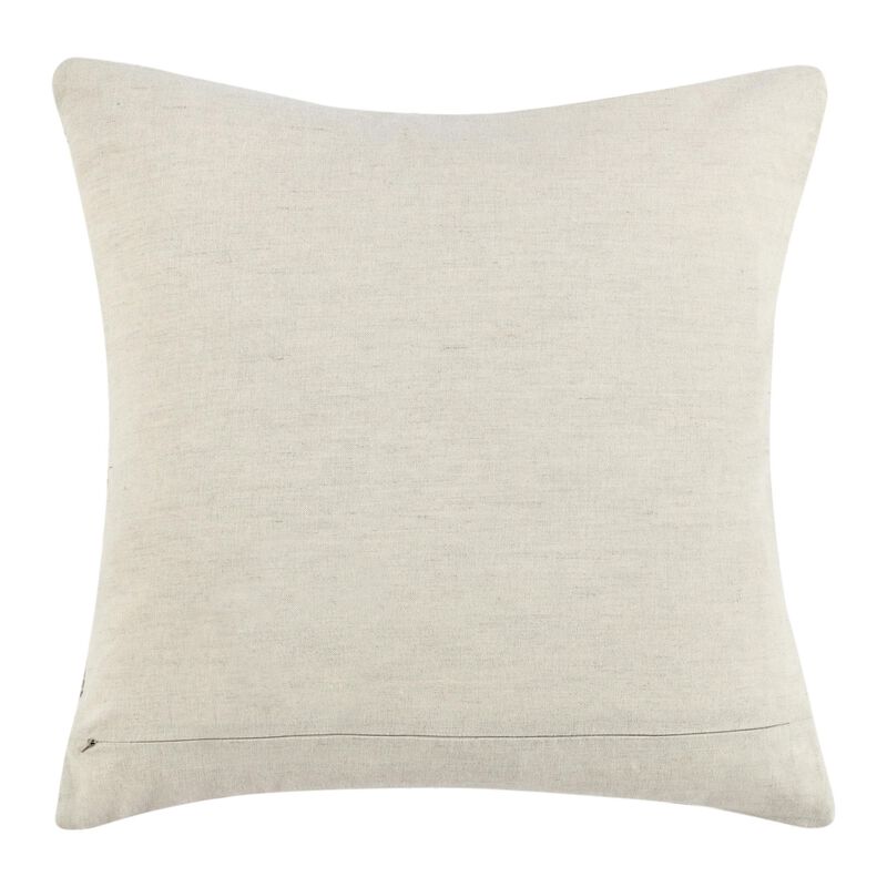 Skio Throw Pillow, Marble Yarn Texture, Square 22 Inch Brown Viscose - Benzara