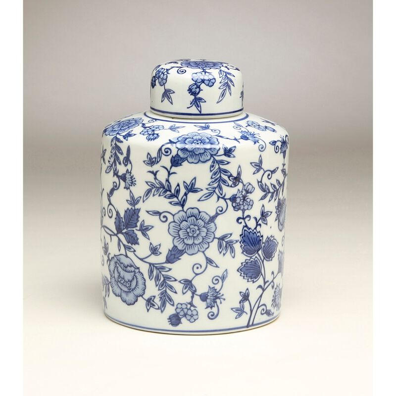 Aa Importing 59944 8 Inch Blue & White Ginger Jar image number 0