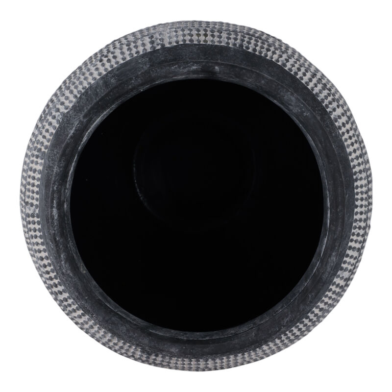 16x12" Textured Stoneware Vase, Black image number 5