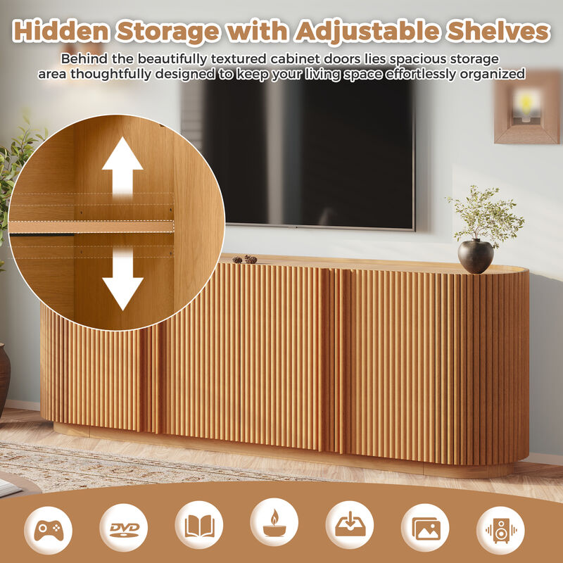 Gabbos Wood Grain TV Stand image number 3