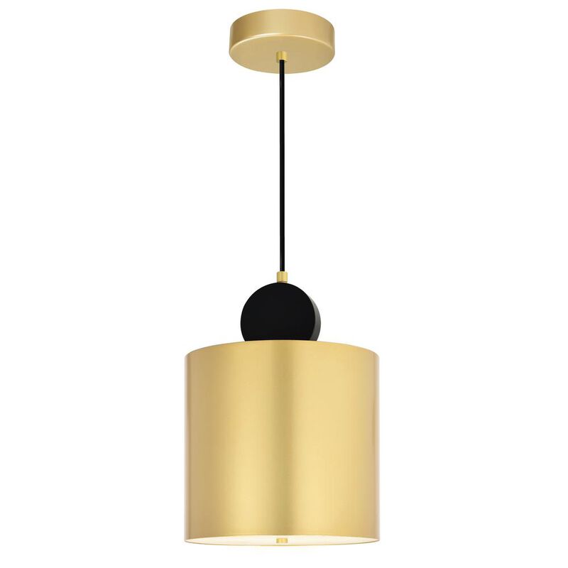 CWI Lighting Saleen LED Mini Pendant With Sun Gold & Black Finish