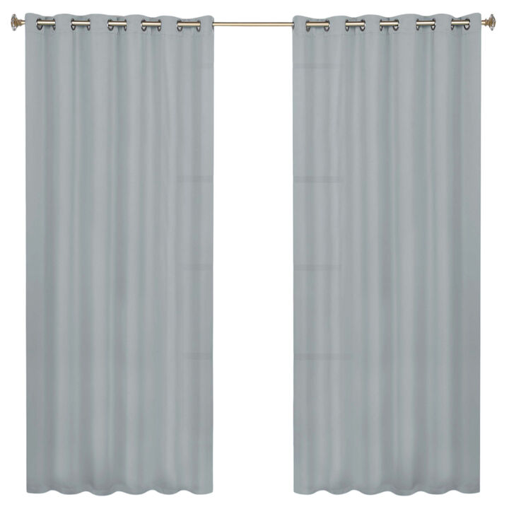 Modern Solid Blackout Curtain Panels Set of 2 Room Darkening Drapes