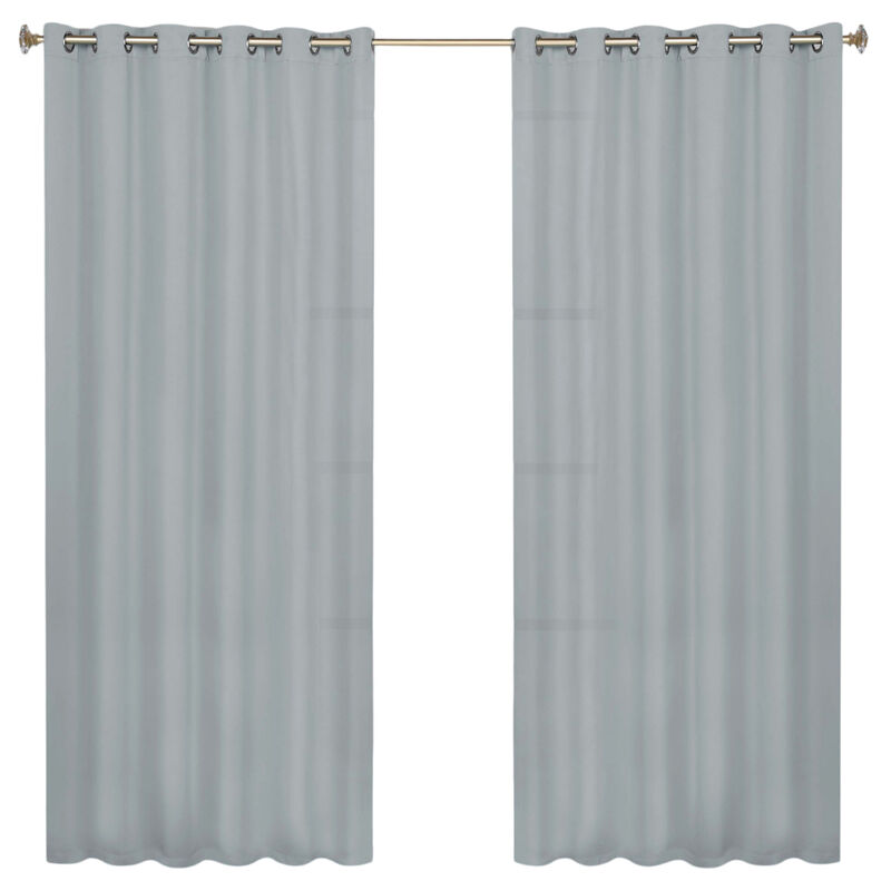 Modern Solid Blackout Curtain Panels Set of 2 Room Darkening Drapes image number 0