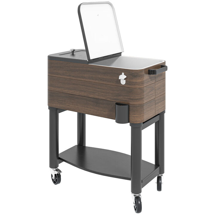 Streamdale Spacious Cooler with Insulation, Wheels, Shelf, Lock & Opener