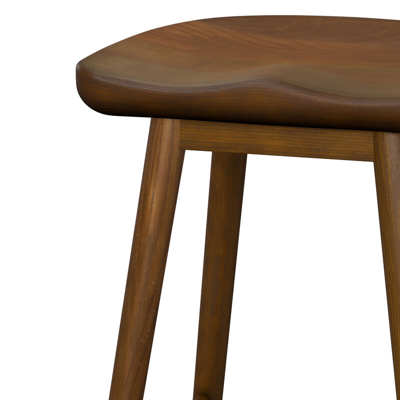 Teagan Modern Rustic 30 inch Bar Stool in Dark Walnut , Fully Assembled image number 6