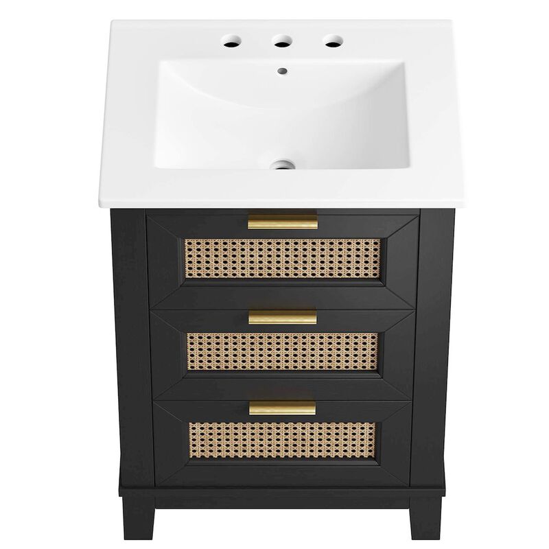 Modway Dixie 24 Solid Wood Bathroom Vanity