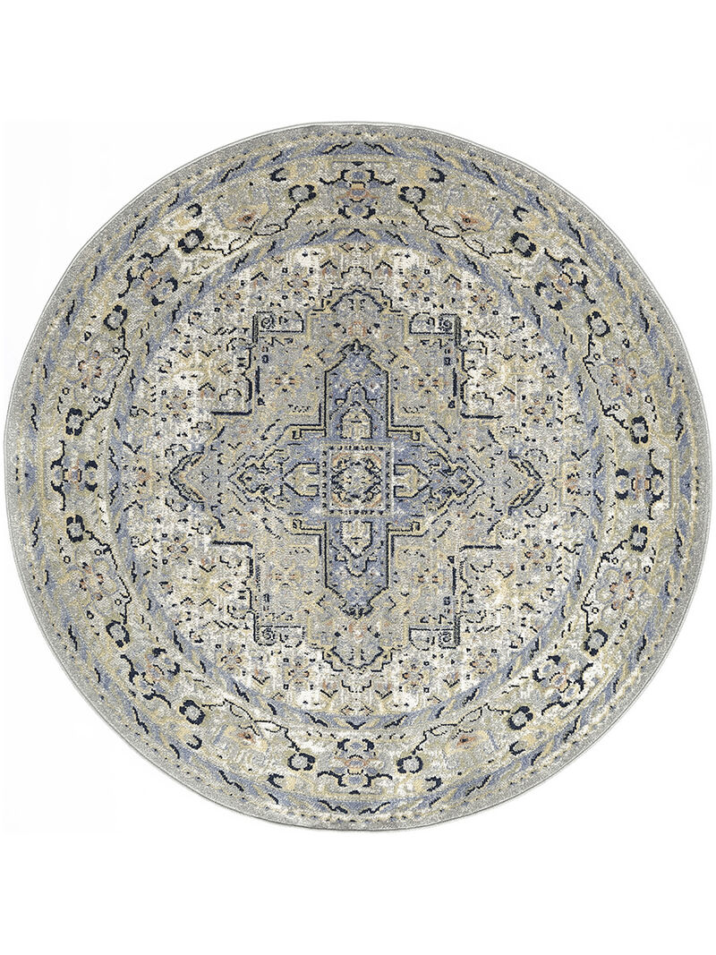 Nourison Essentials Persian NRE07 Blue 6' x Round Rug