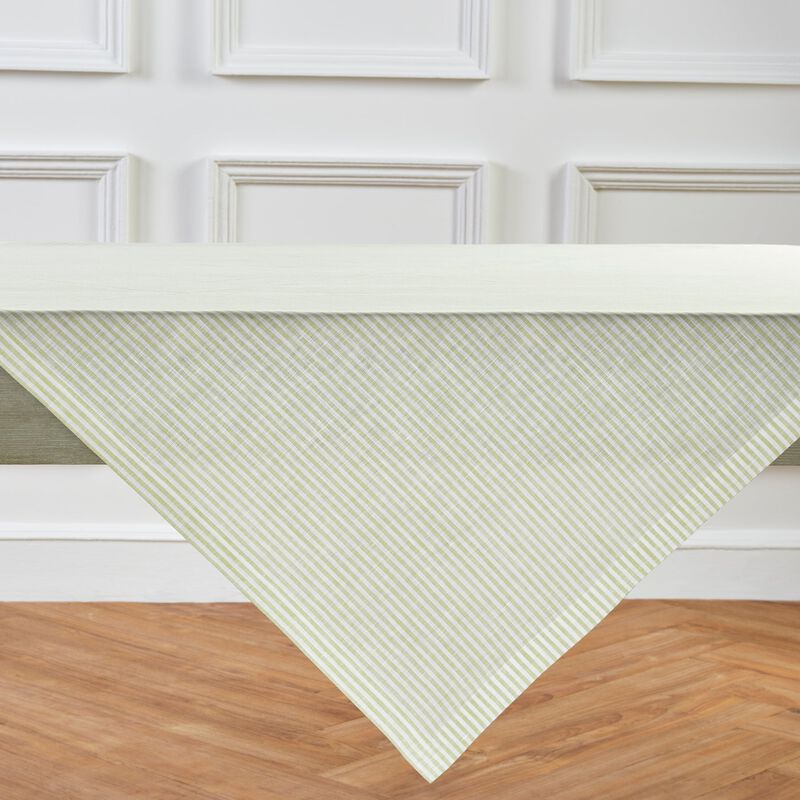 Solino Home Narrow Stripe 100% Linen Table Throw &ndash; Handcrafted, Machine Washable, Perfect for Holiday and Everyday Dining