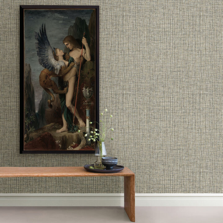Rattan Coffee Woven Wallpaper (Set of 2)