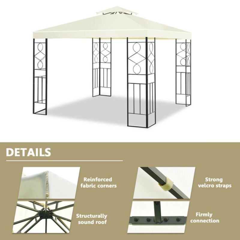 Hivvago 2 Tiers 10 x 10 Feet Patio Gazebo Canopy Tent