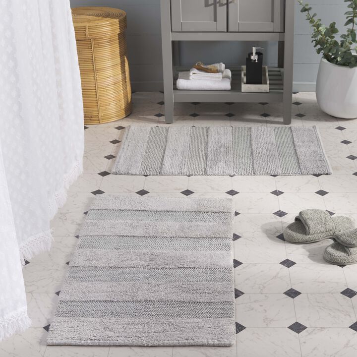 Harper Textured Striated PMB901 Set of 2 Bathmat