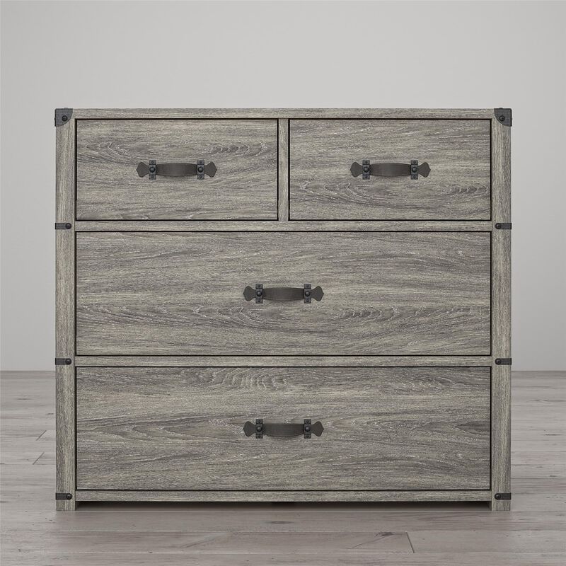 Nova 4 Drawer Storage Dresser - Grey Oak