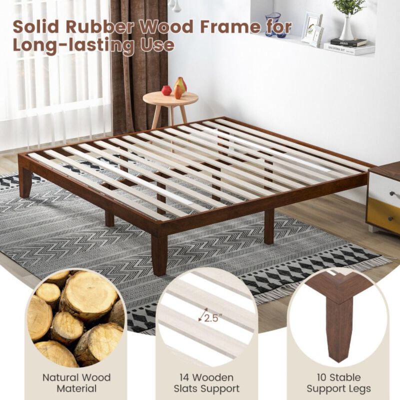 14 Inch King Size Wood Platform Bed Frame