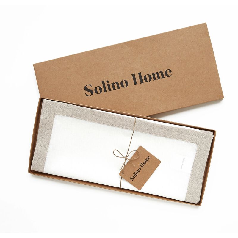 Solino Home Classic 100% Linen Table Runner &ndash; Handcrafted, Machine Washable, Perfect for Holiday and Everyday Dining